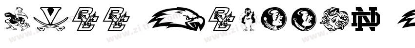 NCAA Baylor Bear Paw字体转换